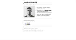 Desktop Screenshot of jaredmcdonald.com